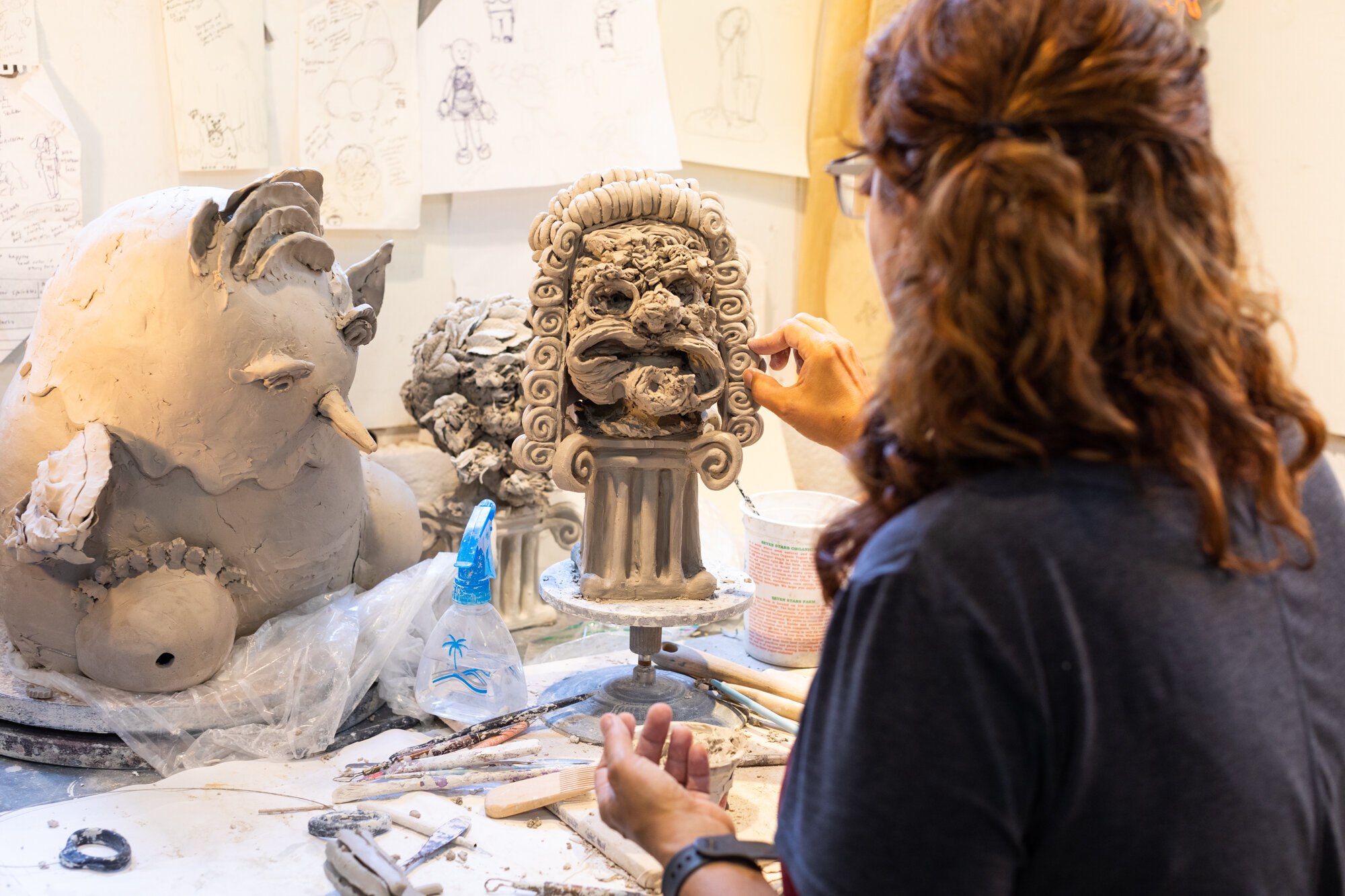 Portrait of Jennifer McCandless in her studio for Soapbox Arts