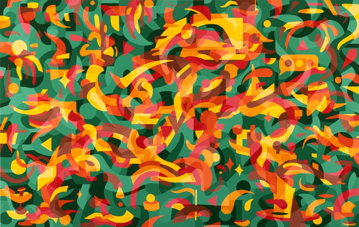 "Separation Anxiety" Original Abstract Painting by Will Gebhard @ Soapbox Arts Gallery in Burlington, VT