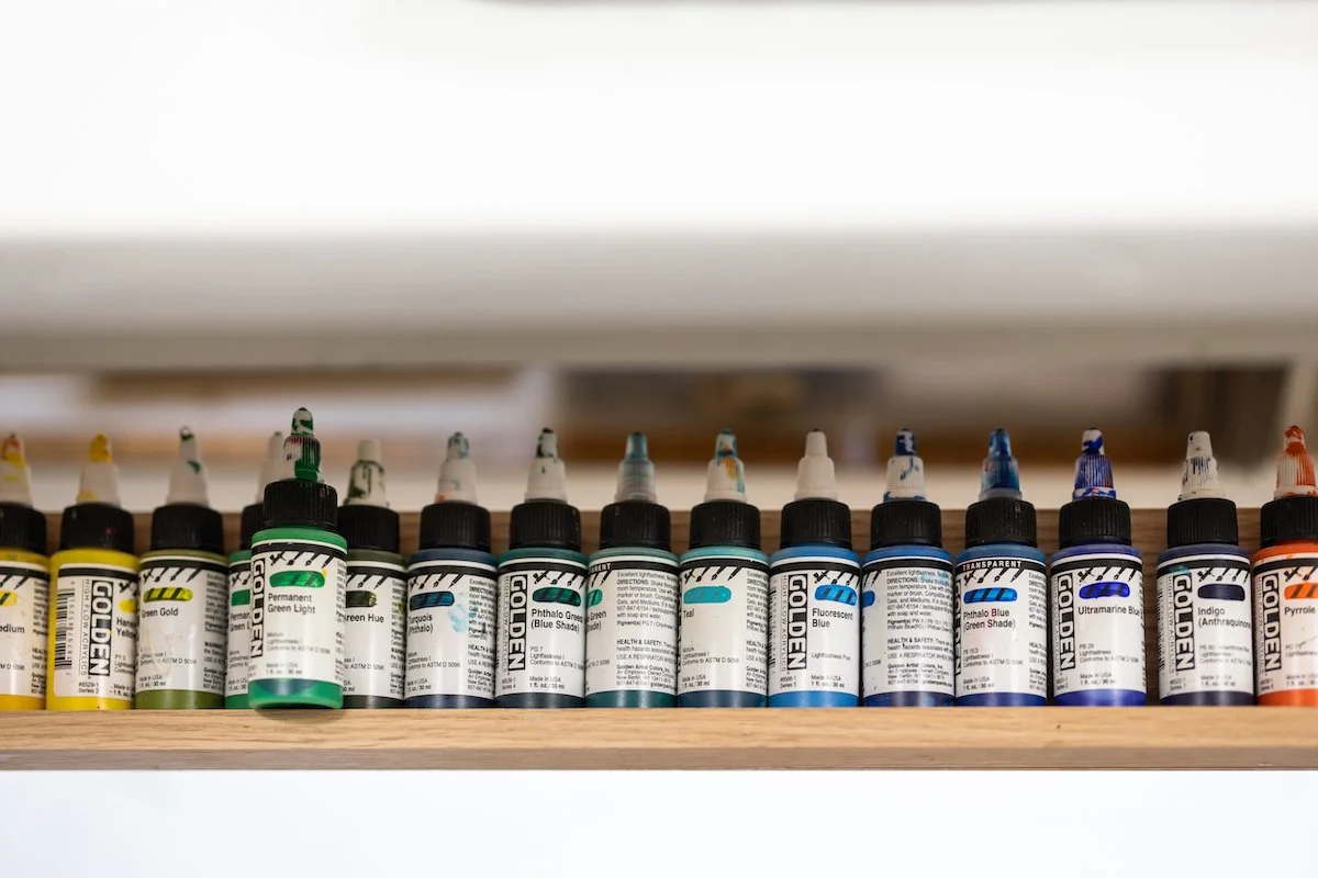 Exhibition Installation of 'Processing' featuring original works on paper by Massachusetts artist, Dana Piazza, at Soapbox Arts Gallery in Burlington, Vermont