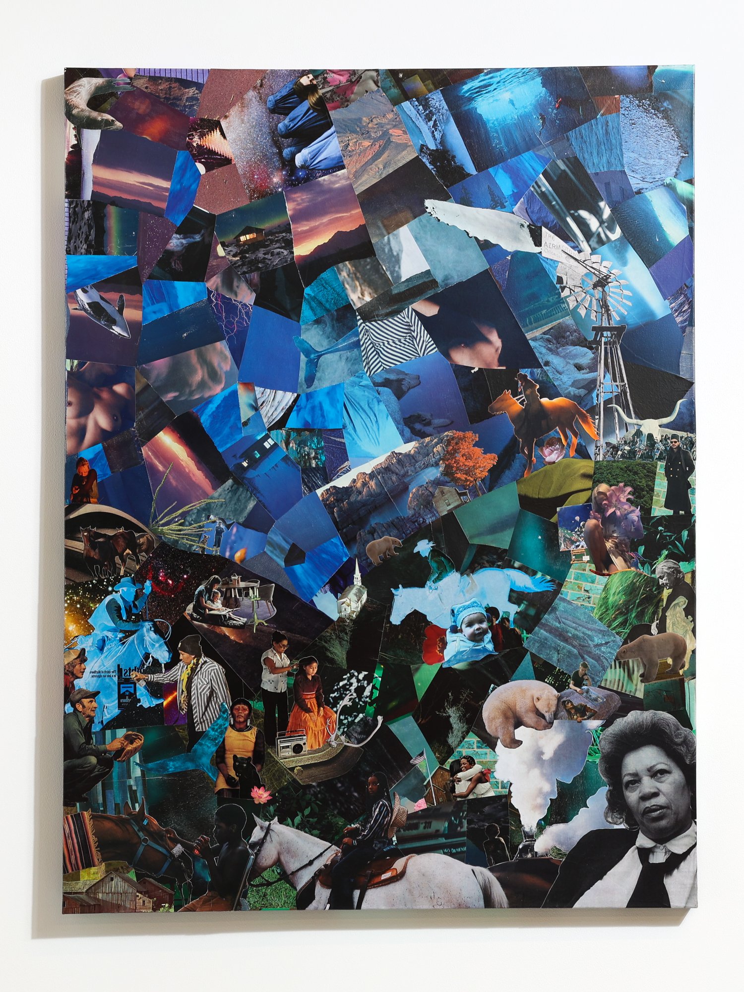 "Spells" Mixed Media Collage by Vanessa Compton @ Soapbox Arts Gallery, Burlington, Vermont
