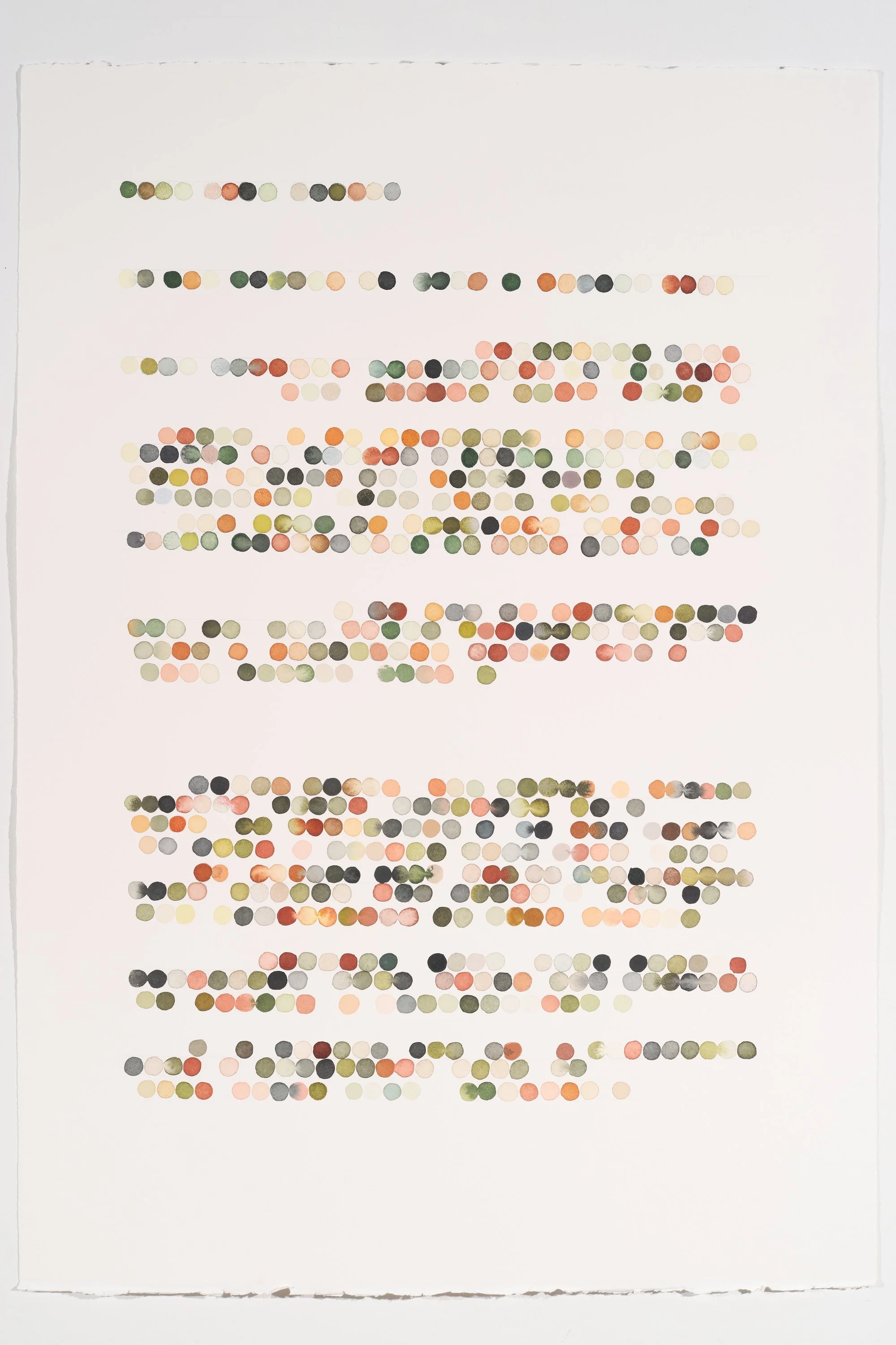 "Dear Anni - Pasture I" Painting on Paper by Gail Tarantino @ Soapbox Arts Gallery, Burlington, Vermont