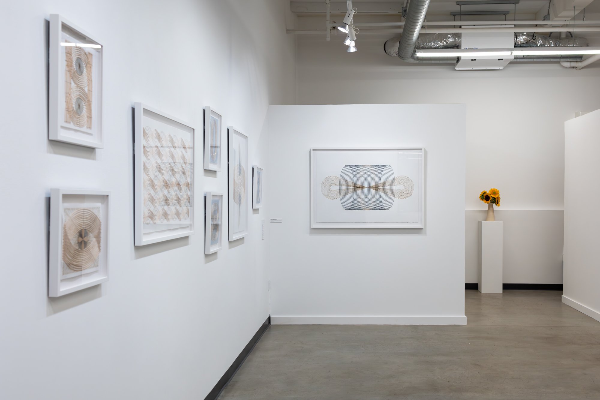 "Reflection" Works on Paper Installation by Katrine Hildebrandt-Hussey @ Soapbox Arts Gallery in Burlington, Vermont