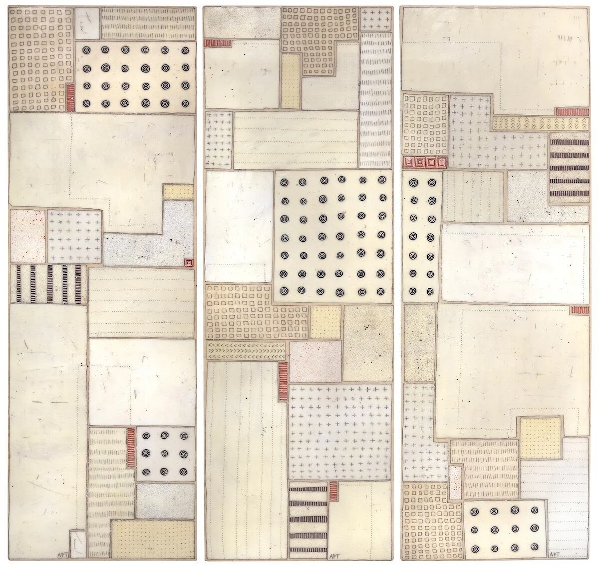 'Void Spaces' Encaustic Collage by Athena Tasiopoulos @ Soapbox Arts Gallery, Burlington, VT