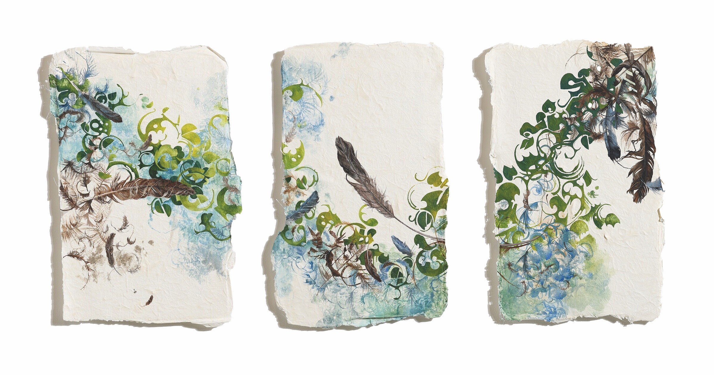 "44°18'12.4"N 73°13'36.4"W" Original Watercolor Painting on fiberglass & resin surface by Nissa Kauppila @ Soapbox Arts Gallery in Burlington, Vermont