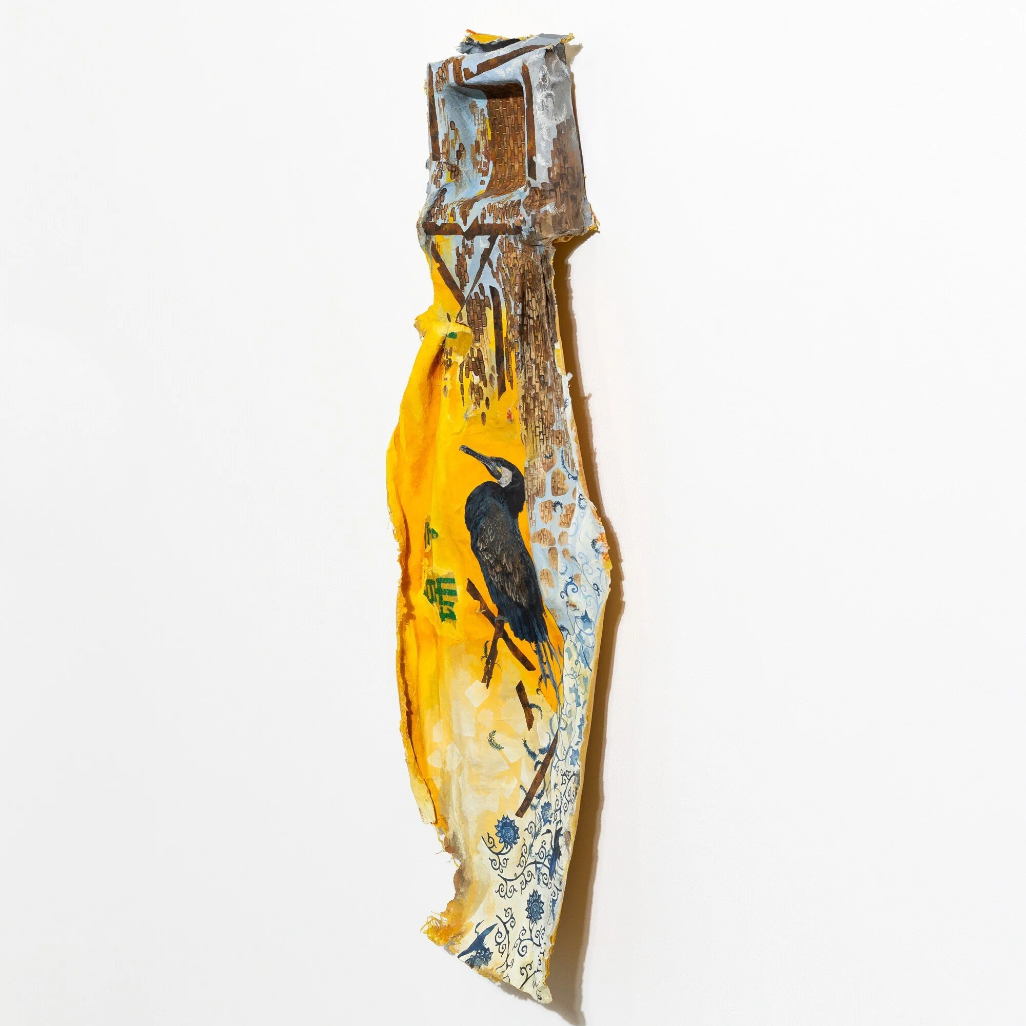 "22°15'48.1"N 114°00'06.6"E" Original Watercolor Painting on fiberglass & resin surface by Nissa Kauppila @ Soapbox Arts Gallery in Burlington, Vermont