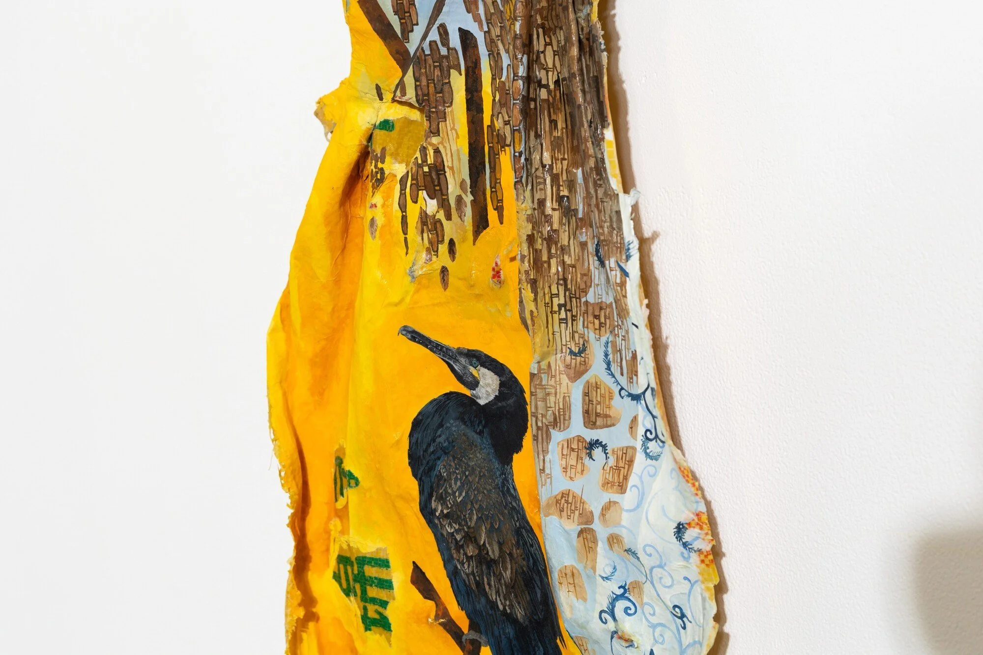 "22°15'48.1"N 114°00'06.6"E" Original Watercolor Painting on fiberglass & resin surface by Nissa Kauppila @ Soapbox Arts Gallery in Burlington, Vermont
