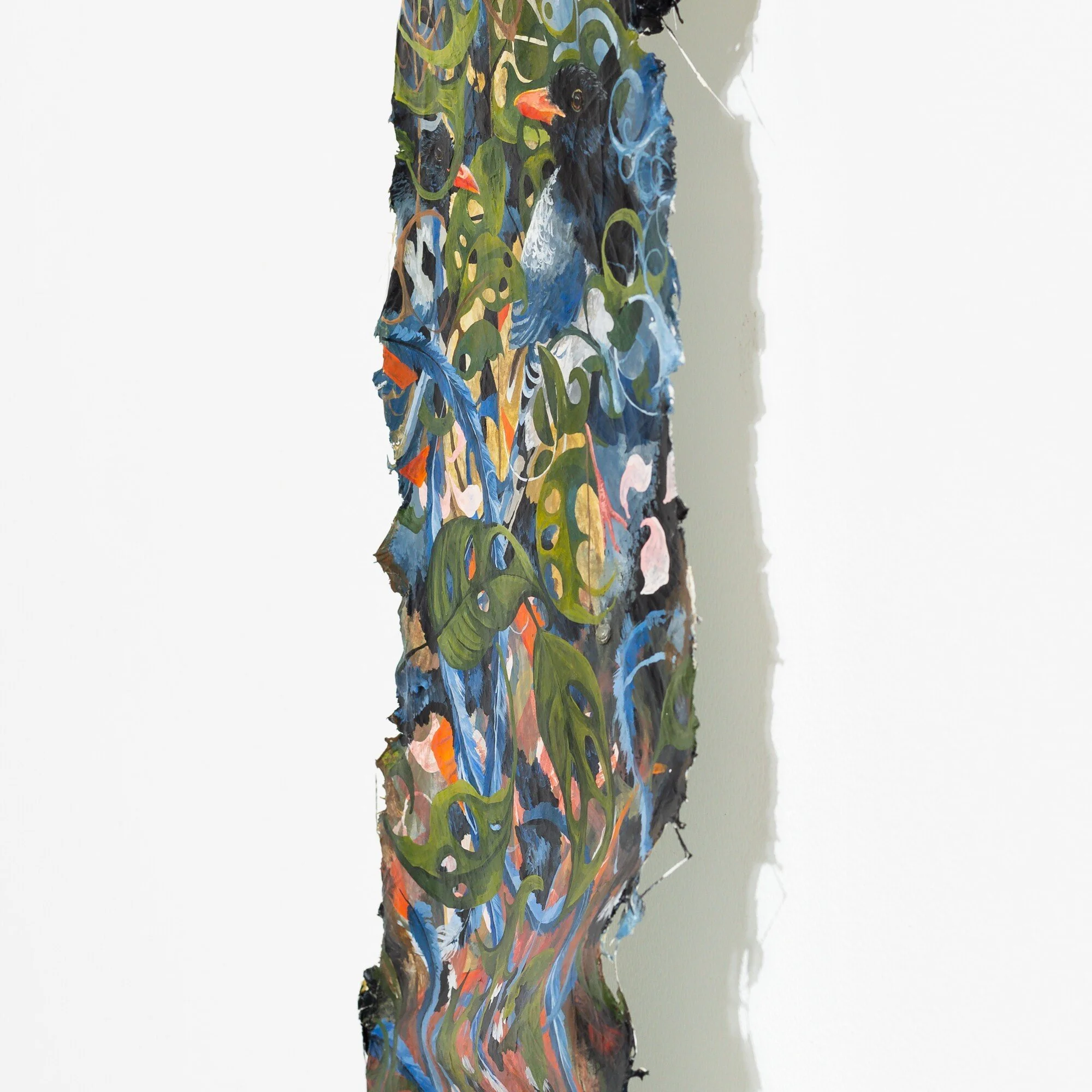 "22°27'26.8"N 114°11'38.8"E" Original Watercolor Painting on fiberglass & resin surface by Nissa Kauppila @ Soapbox Arts Gallery in Burlington, Vermont