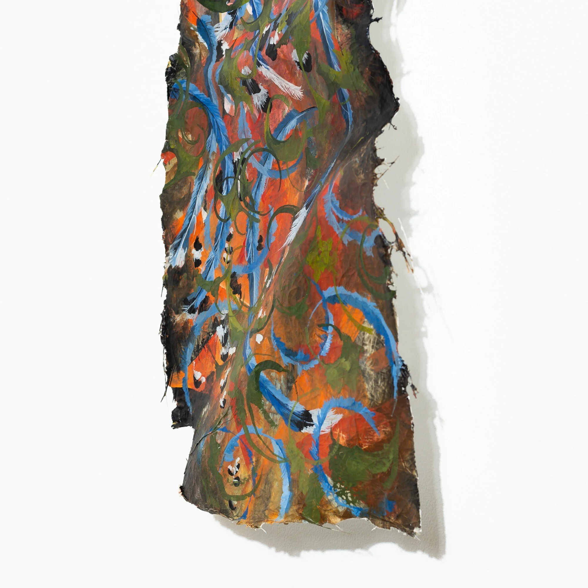 "22°27'26.8"N 114°11'38.8"E" Original Watercolor Painting on fiberglass & resin surface by Nissa Kauppila @ Soapbox Arts Gallery in Burlington, Vermont