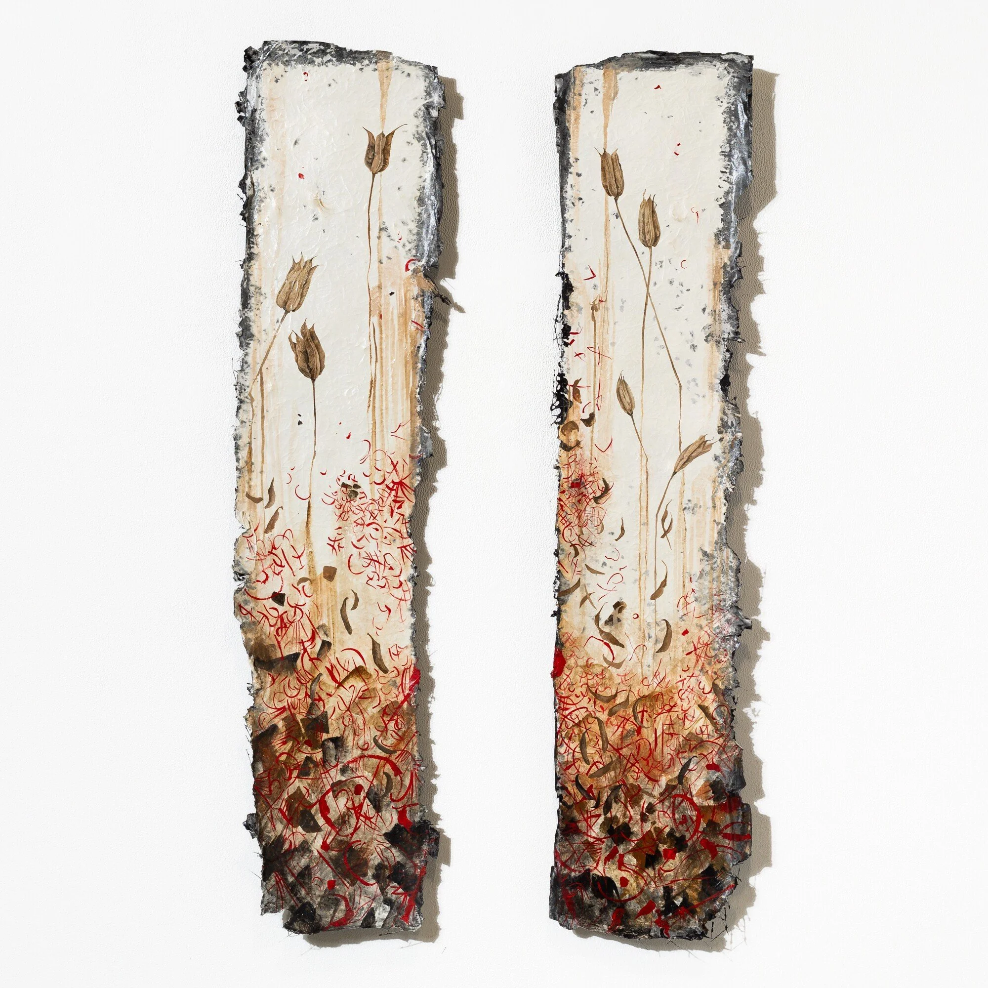"44°14'51.3"N 73°08'29.1"W" Original Watercolor Painting on fiberglass & resin surface by Nissa Kauppila @ Soapbox Arts Gallery in Burlington, Vermont