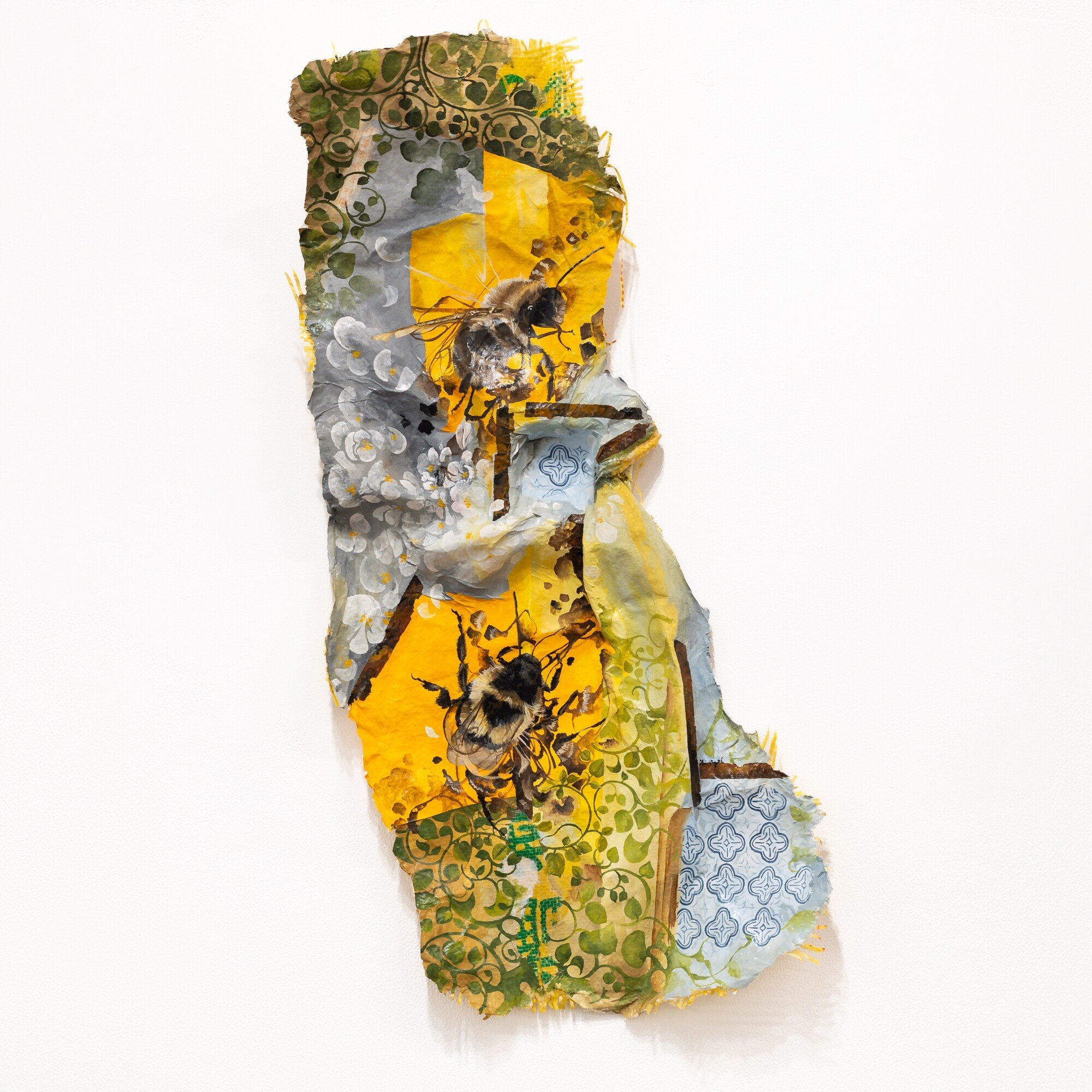 "44°14’59.3”N 73°07’37.9”W" Original Watercolor Painting on fiberglass & resin surface by Nissa Kauppila @ Soapbox Arts Gallery in Burlington, Vermont