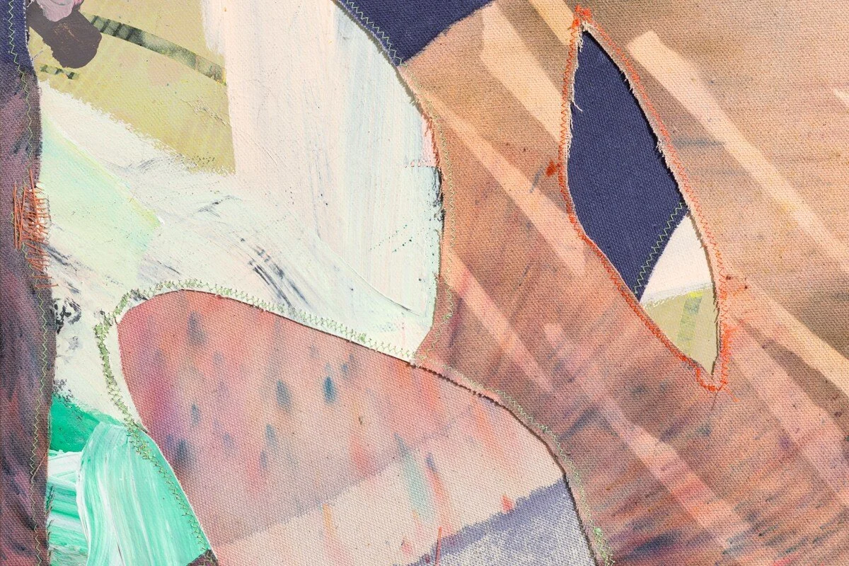 "Dear Tree" Original Mixed Media Abstract Painting by Kelsey Overstreet @ Soapbox Arts Gallery in Burlington, Vermont