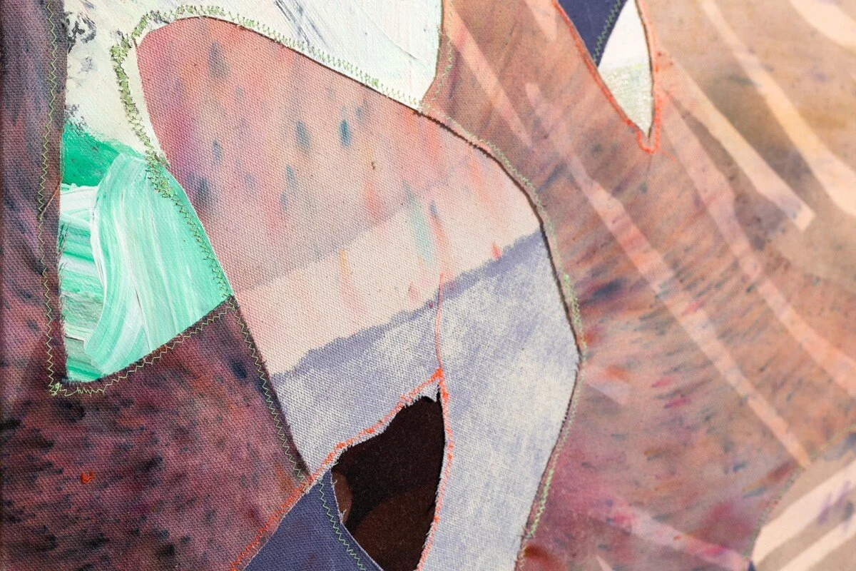 "Dear Tree" Original Mixed Media Abstract Painting by Kelsey Overstreet @ Soapbox Arts Gallery in Burlington, Vermont