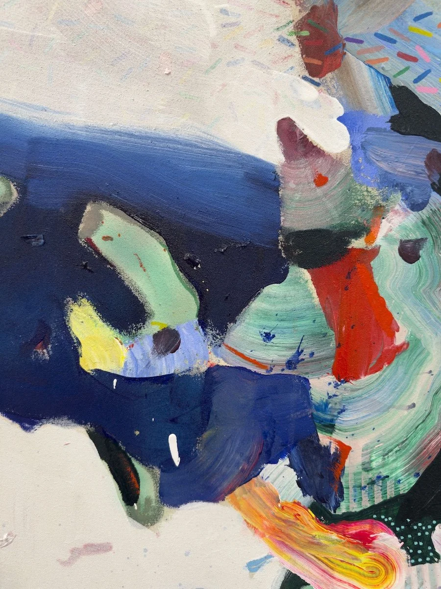 "Brightness Wailing" Original Mixed Media Abstract Painting by Kelsey Overstreet @ Soapbox Arts Gallery in Burlington, Vermont