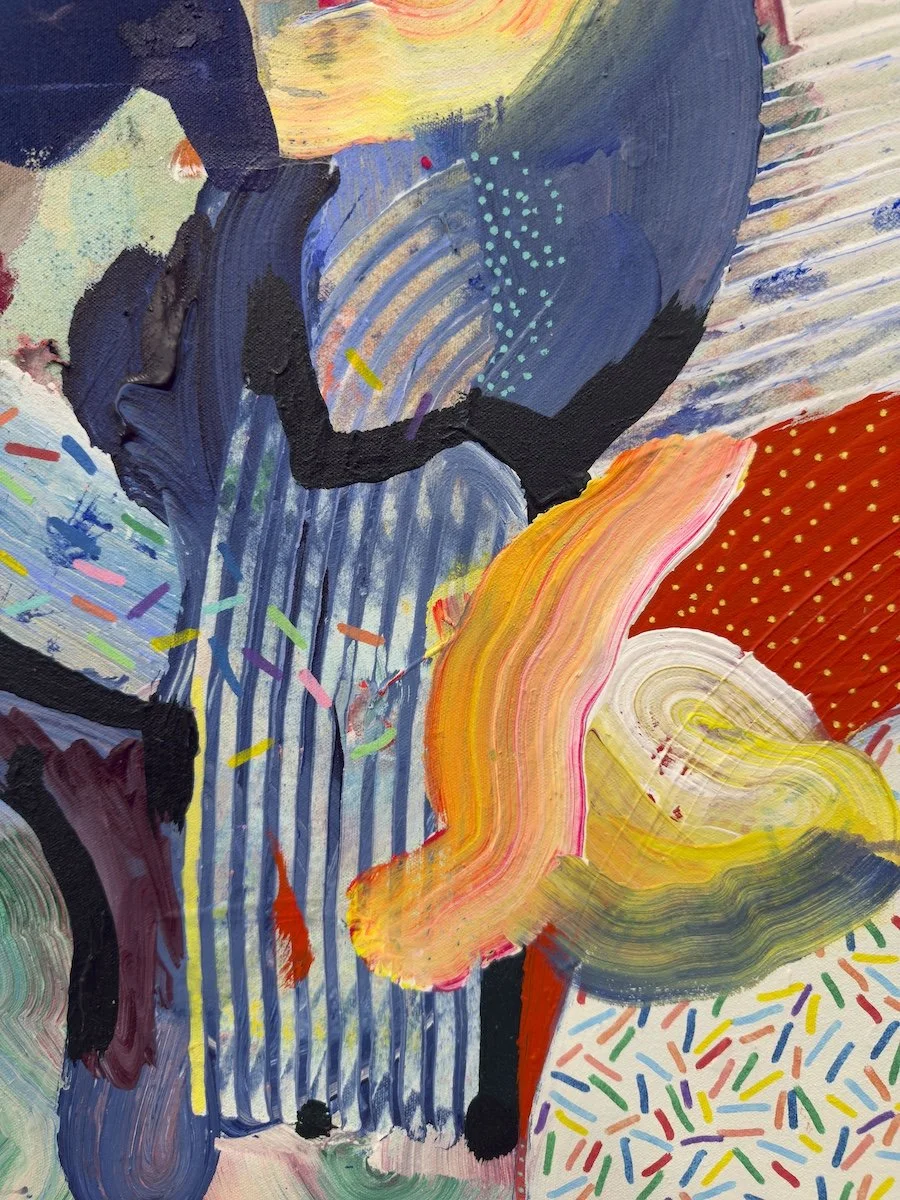 "Brightness Wailing" Original Mixed Media Abstract Painting by Kelsey Overstreet @ Soapbox Arts Gallery in Burlington, Vermont