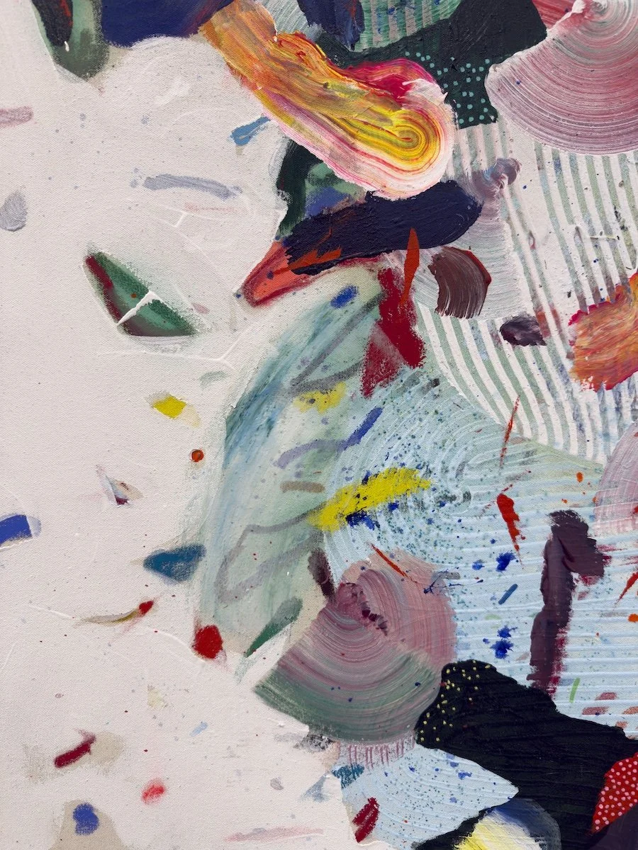 "Brightness Wailing" Original Mixed Media Abstract Painting by Kelsey Overstreet @ Soapbox Arts Gallery in Burlington, Vermont