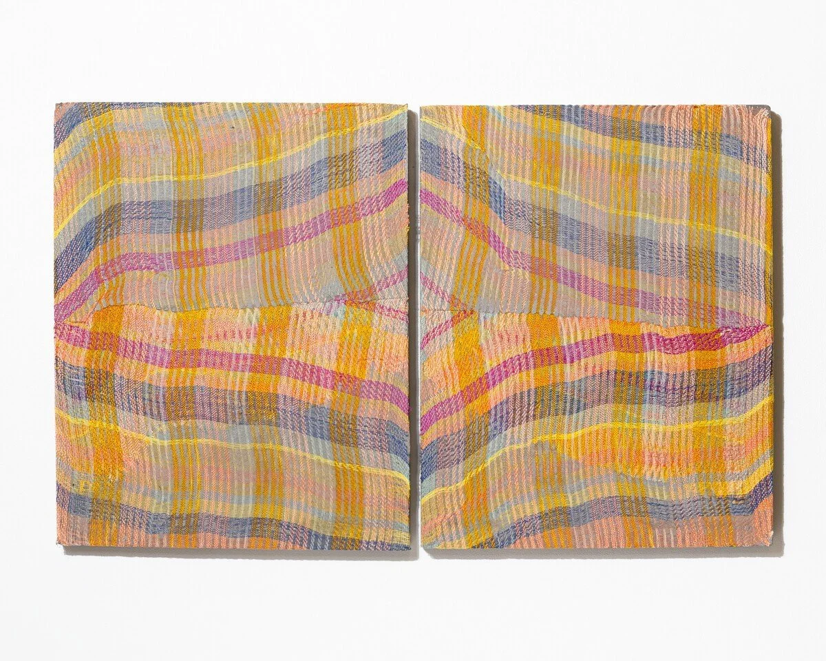 "Folded Space" Original Mixed Media Abstract Woven Wall Sculpture by Crystal Gregory @ Soapbox Arts Gallery in Burlington, Vermont