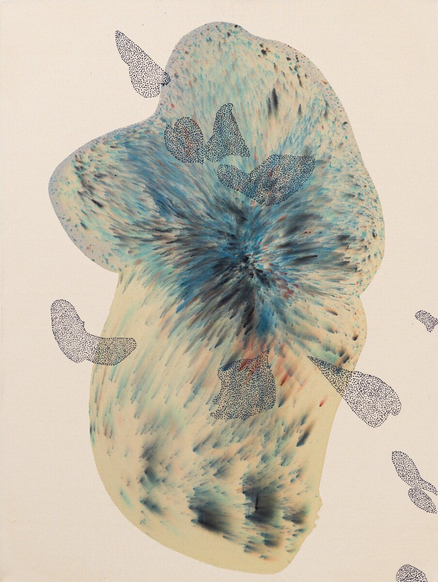 "Shiny Lament" Original Mixed Media Abstract Painting by Kelsey Overstreet @ Soapbox Arts Gallery in Burlington, Vermont