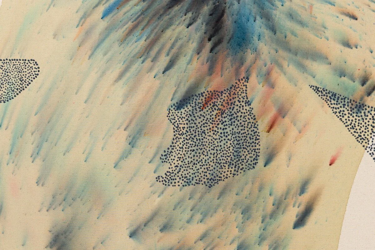 "Shiny Lament" Original Mixed Media Abstract Painting by Kelsey Overstreet @ Soapbox Arts Gallery in Burlington, Vermont