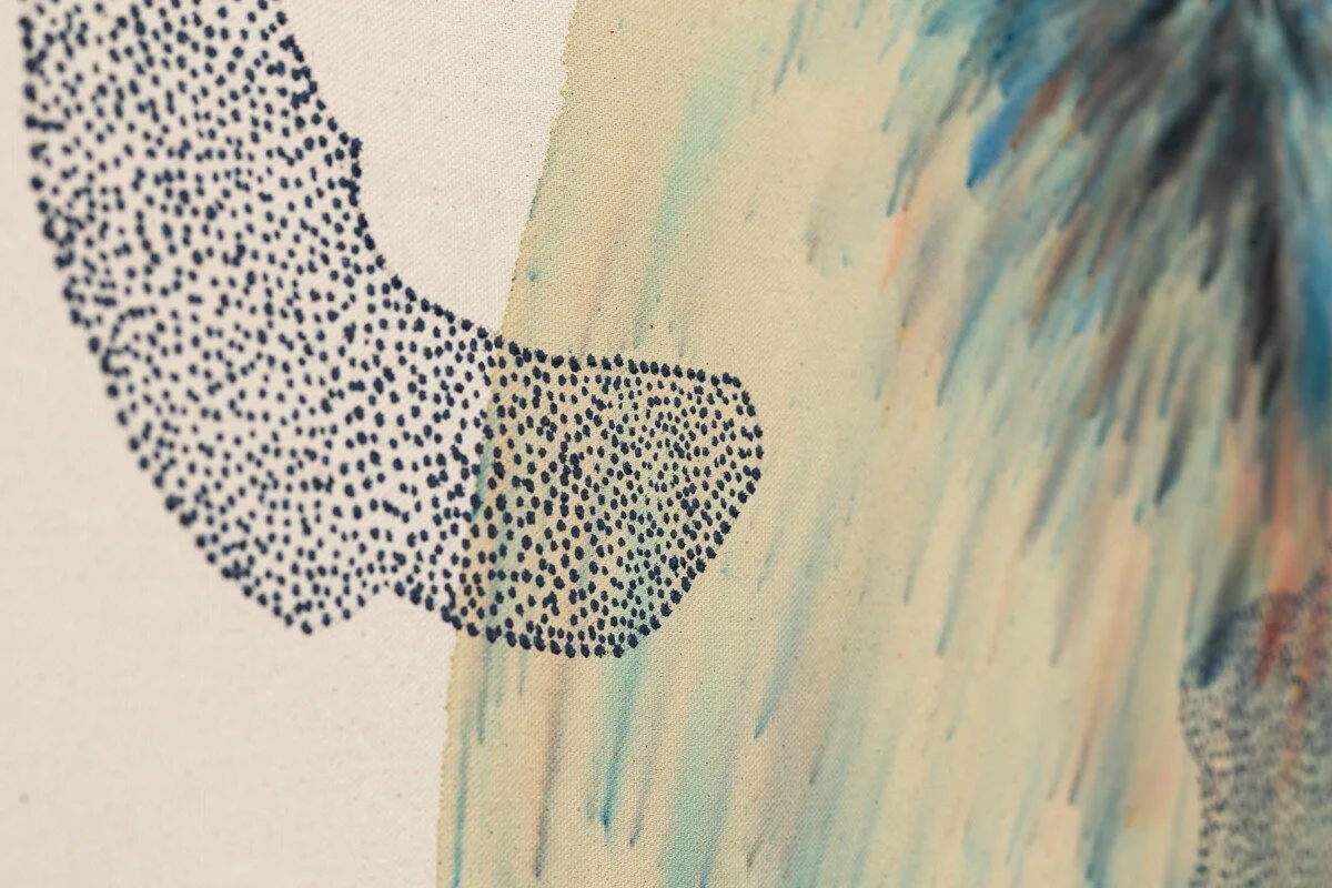 "Shiny Lament" Original Mixed Media Abstract Painting by Kelsey Overstreet @ Soapbox Arts Gallery in Burlington, Vermont