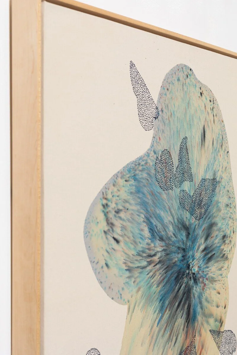 "Shiny Lament" Original Mixed Media Abstract Painting by Kelsey Overstreet @ Soapbox Arts Gallery in Burlington, Vermont