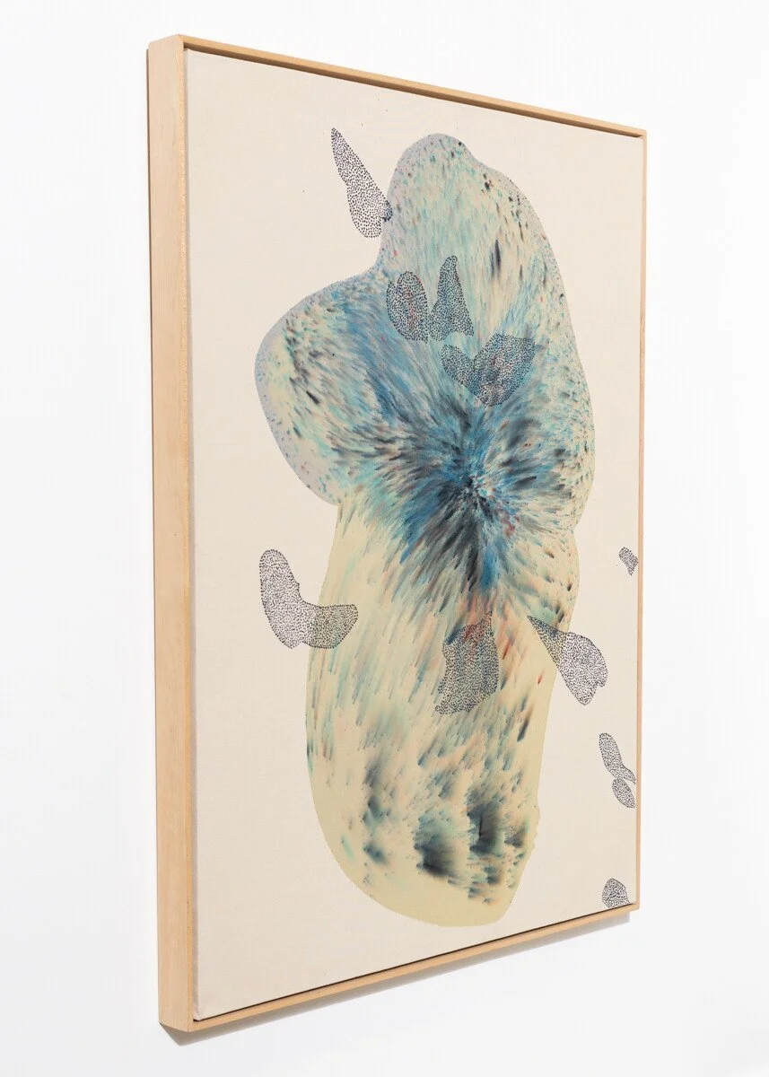 "Shiny Lament" Original Mixed Media Abstract Painting by Kelsey Overstreet @ Soapbox Arts Gallery in Burlington, Vermont