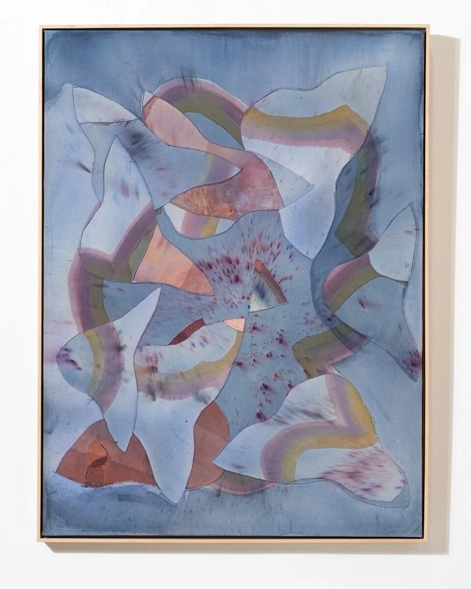 "Under the Blue Moon" Original Mixed Media Abstract Painting by Kelsey Overstreet @ Soapbox Arts Gallery in Burlington, Vermont