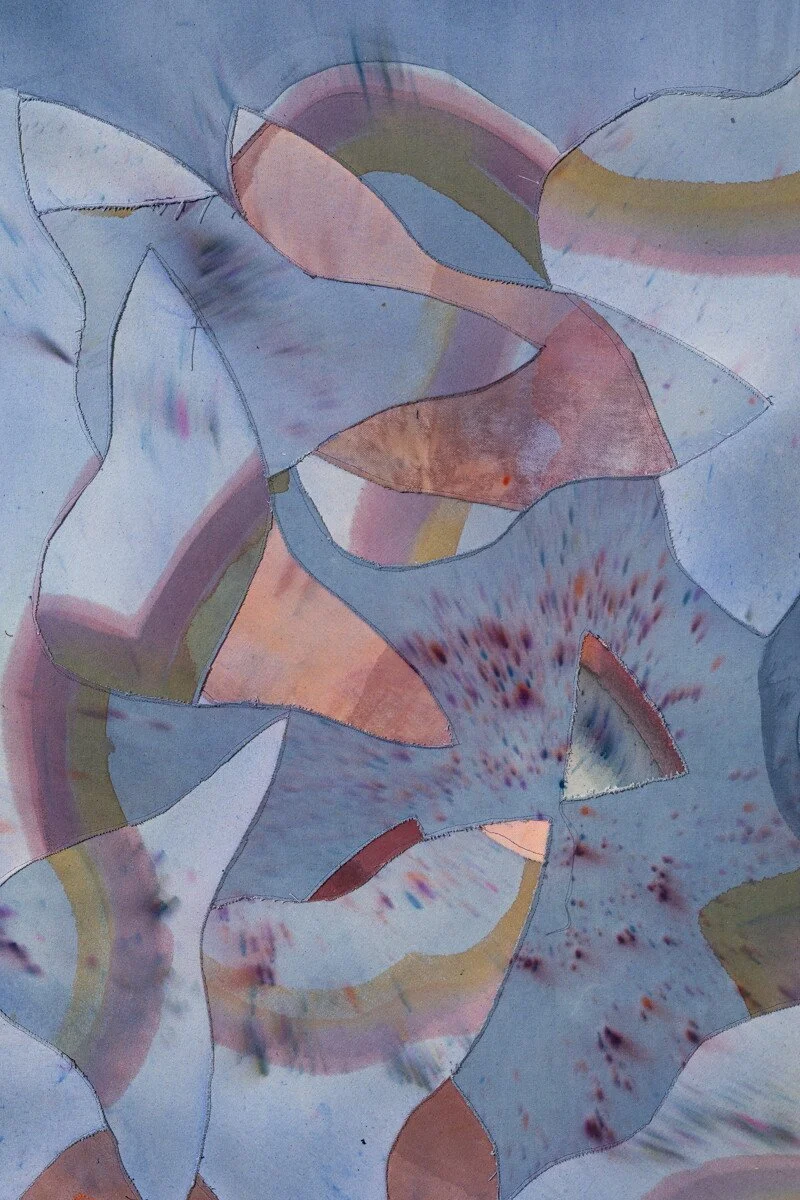 "Under the Blue Moon" Original Mixed Media Abstract Painting by Kelsey Overstreet @ Soapbox Arts Gallery in Burlington, Vermont