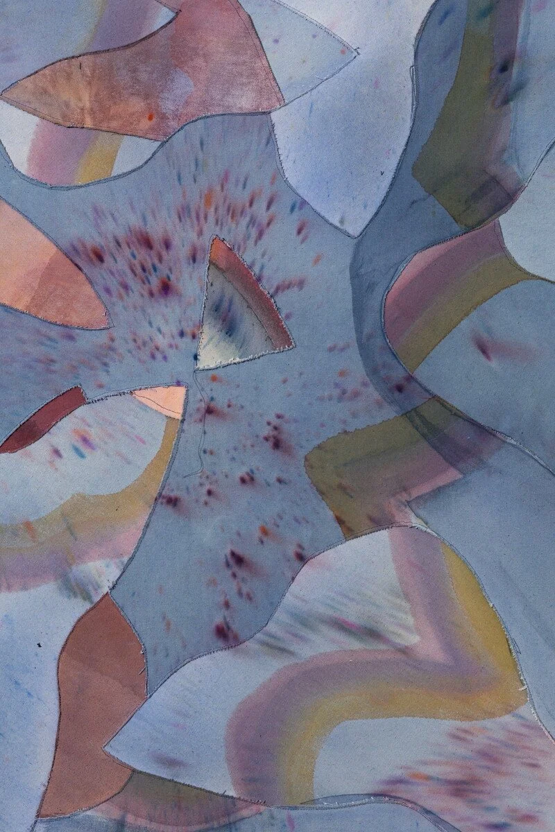 "Under the Blue Moon" Original Mixed Media Abstract Painting by Kelsey Overstreet @ Soapbox Arts Gallery in Burlington, Vermont