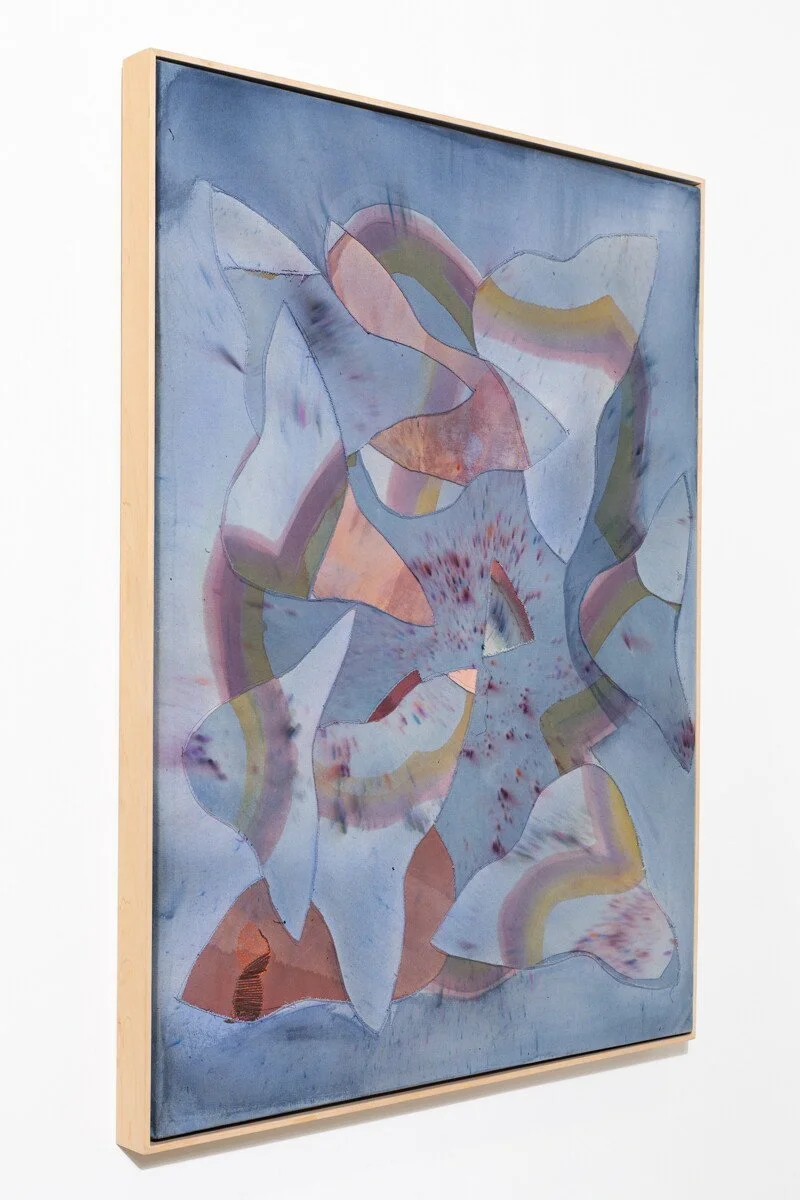 "Under the Blue Moon" Original Mixed Media Abstract Painting by Kelsey Overstreet @ Soapbox Arts Gallery in Burlington, Vermont