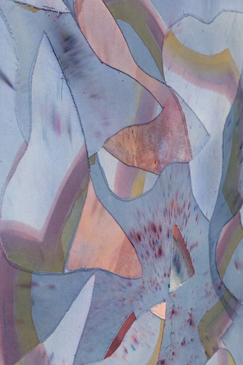 "Under the Blue Moon" Original Mixed Media Abstract Painting by Kelsey Overstreet @ Soapbox Arts Gallery in Burlington, Vermont