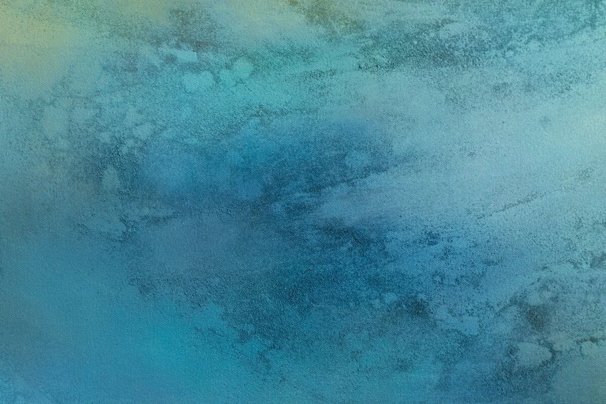 "Lake Sky No. 2" Original Mixed Media Abstract Painting by Annie Hejny @ Soapbox Arts Gallery in Burlington, Vermont