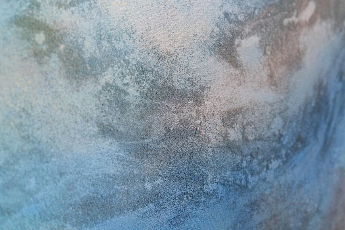 "Lake Sky No. 3" Original Mixed Media Abstract Painting by Annie Hejny @ Soapbox Arts Gallery in Burlington, Vermont