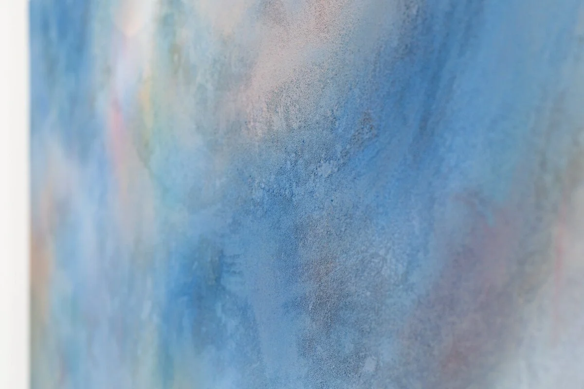 "Lake Sky No. 3" Original Mixed Media Abstract Painting by Annie Hejny @ Soapbox Arts Gallery in Burlington, Vermont