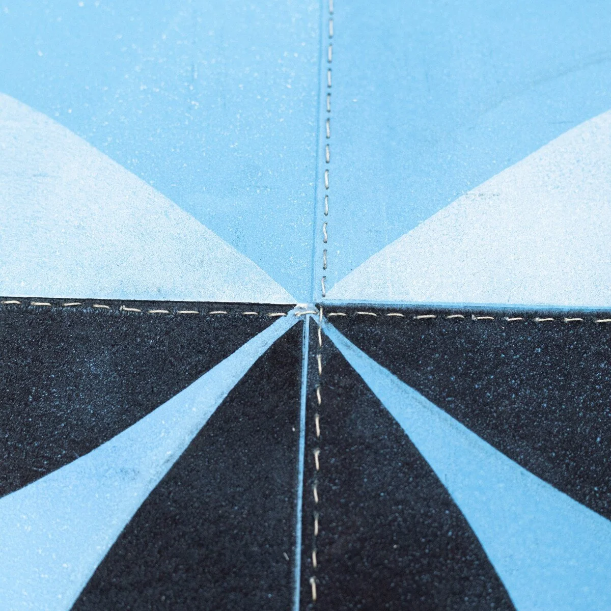 original geometric abstract monoprints with stitching on paper by Elise Whittemore for Soapbox Arts Gallery in Burlington, Vermont