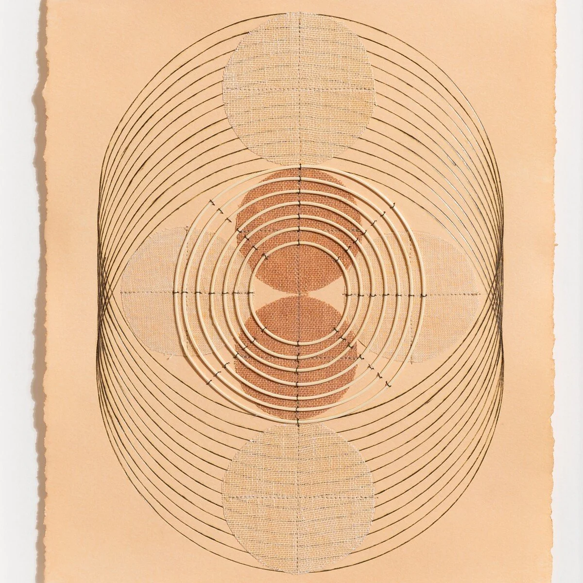 Contemporary, minimalist framed original artworks on paper with burned lines by Boston-based artist Katrine Hildebrandt-Hussey  @ Soapbox Arts Gallery