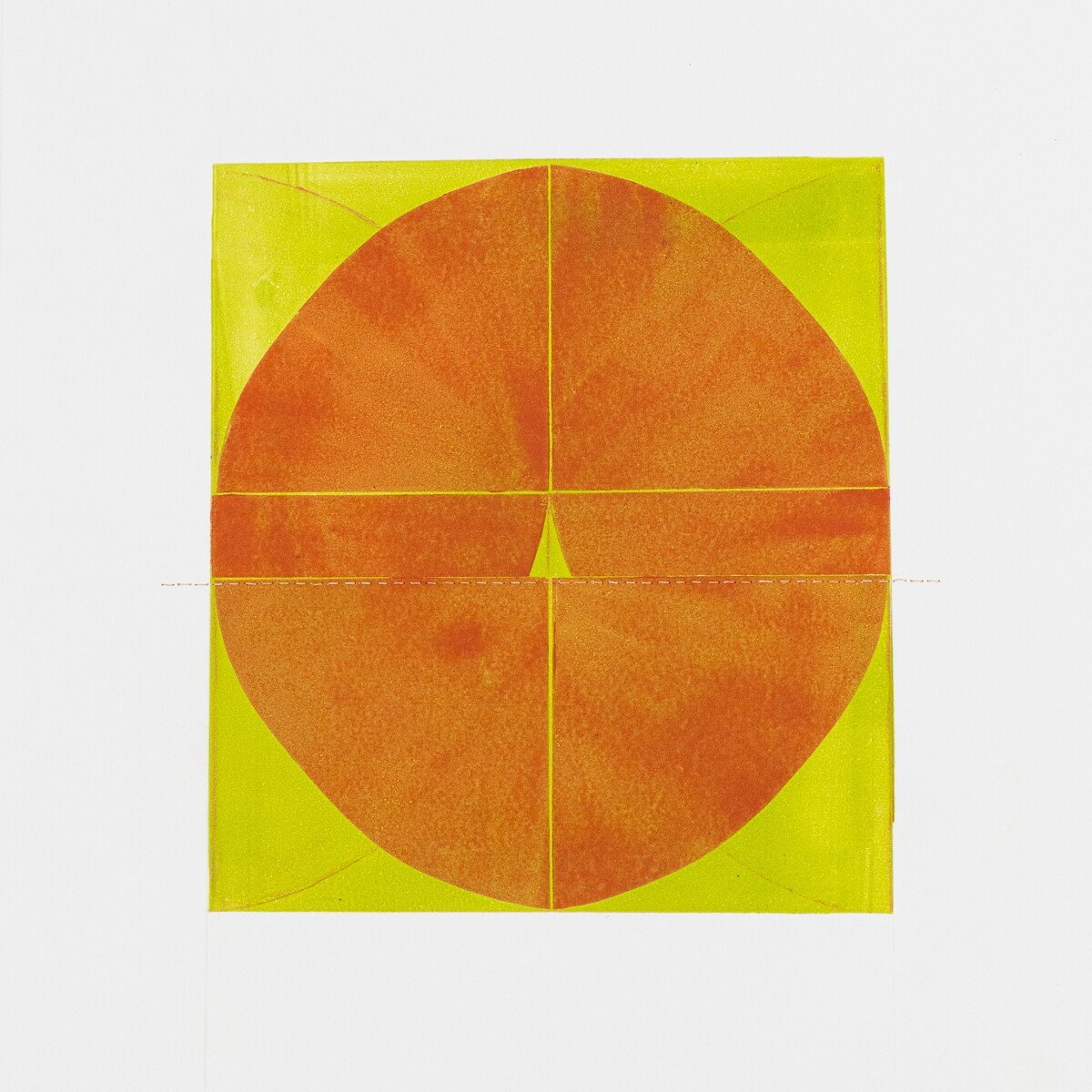 original geometric abstract monoprints with stitching on paper by Elise Whittemore for Soapbox Arts Gallery in Burlington, Vermont