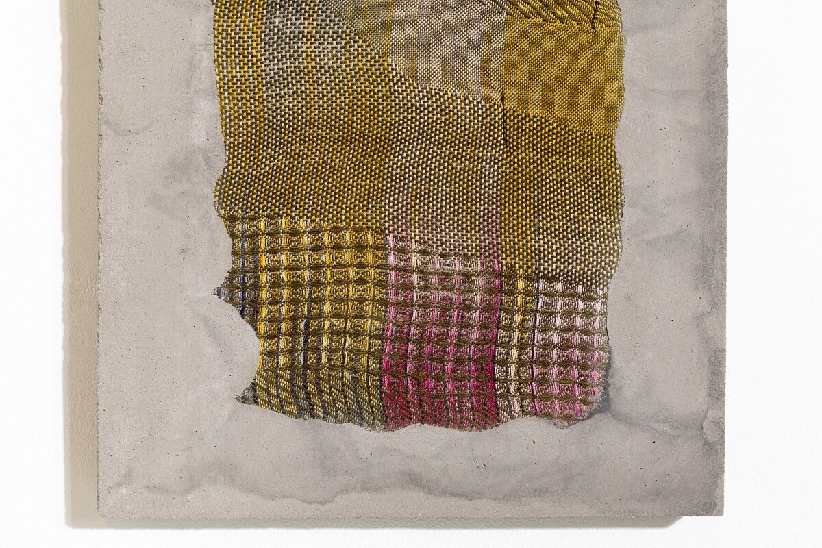 'Embrace in Marigold + Iron 2' Wall Sculpture by Crystal Gregory @ Soapbox Arts Gallery in VT