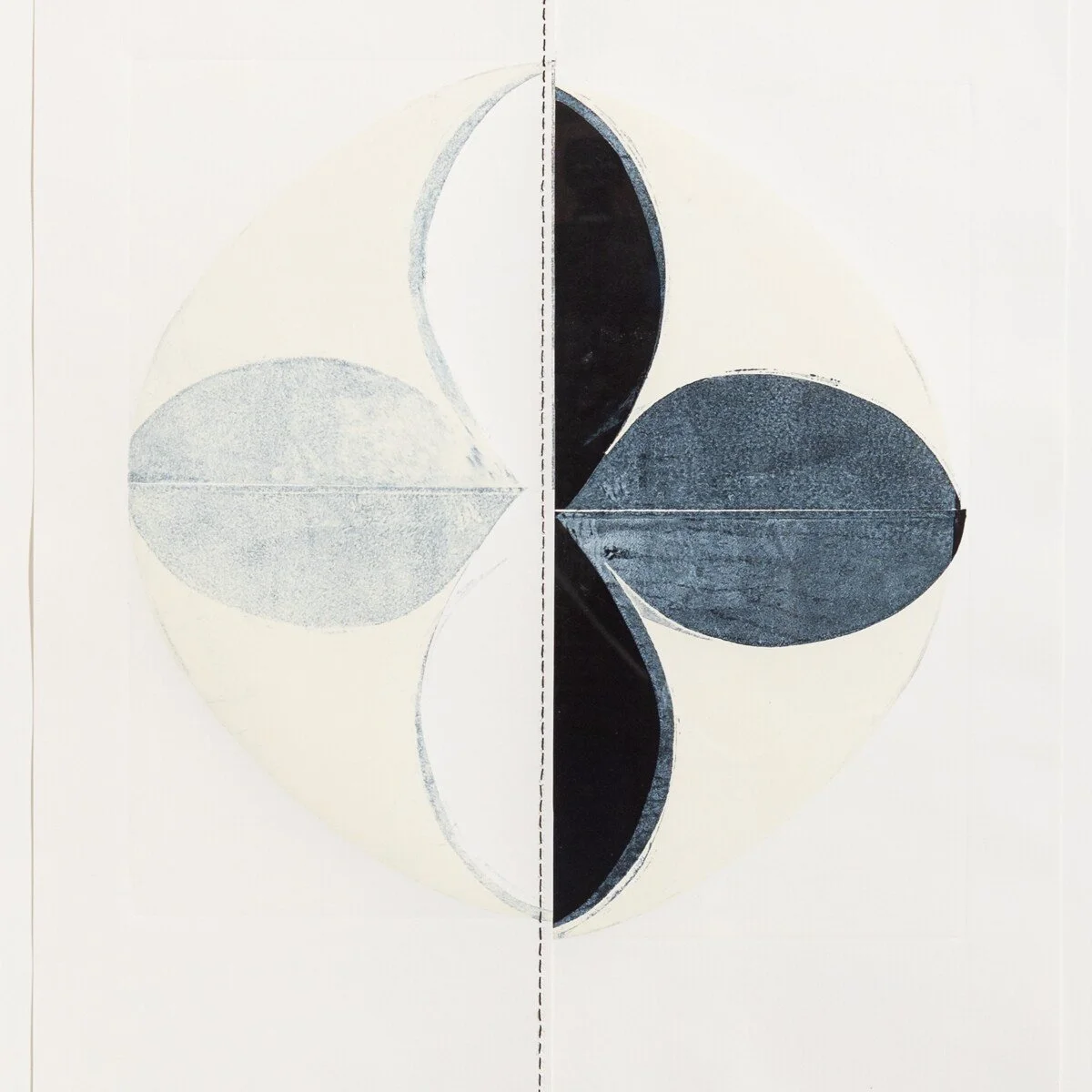 original monoprints in black and white ink on paper by Elise Whittemore for Soapbox Arts Gallery in Burlington, Vermont