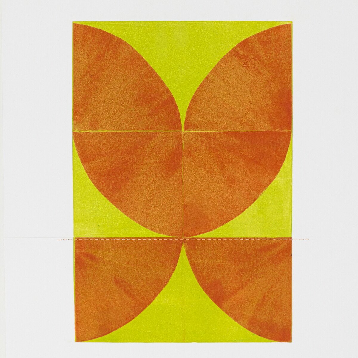 original geometric abstract monoprints with stitching on paper by Elise Whittemore for Soapbox Arts Gallery in Burlington, Vermont