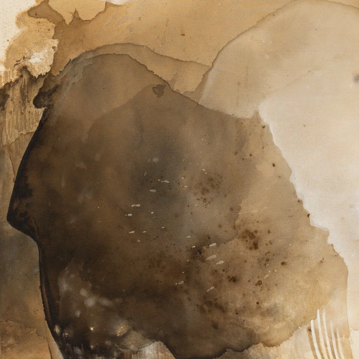 Minimalist abstract mixed media painting by Nicolle Cure at Soapbox Arts Gallery in Burlington, VT