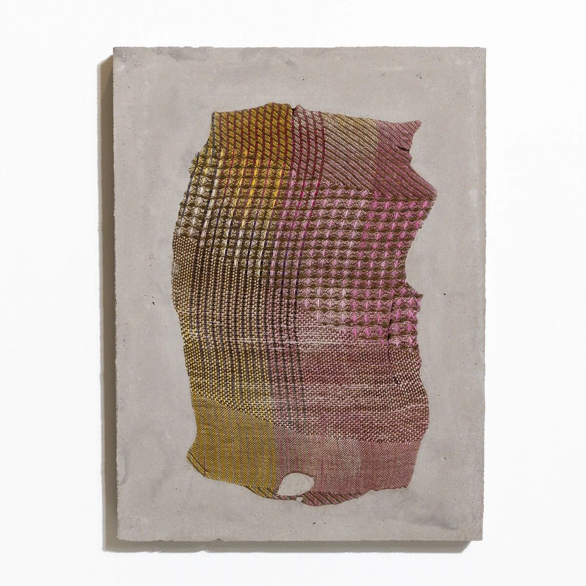 Colorful abstract mixed media sculptural weavings by Crystal Gregory at Soapbox Arts Gallery in Burlington, VT