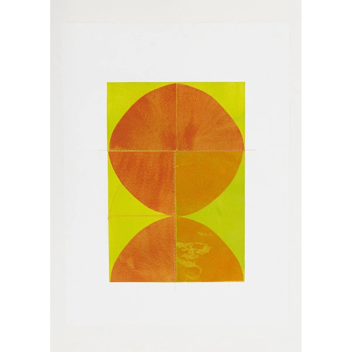 original geometric abstract monoprints with stitching on paper by Elise Whittemore for Soapbox Arts Gallery in Burlington, Vermont