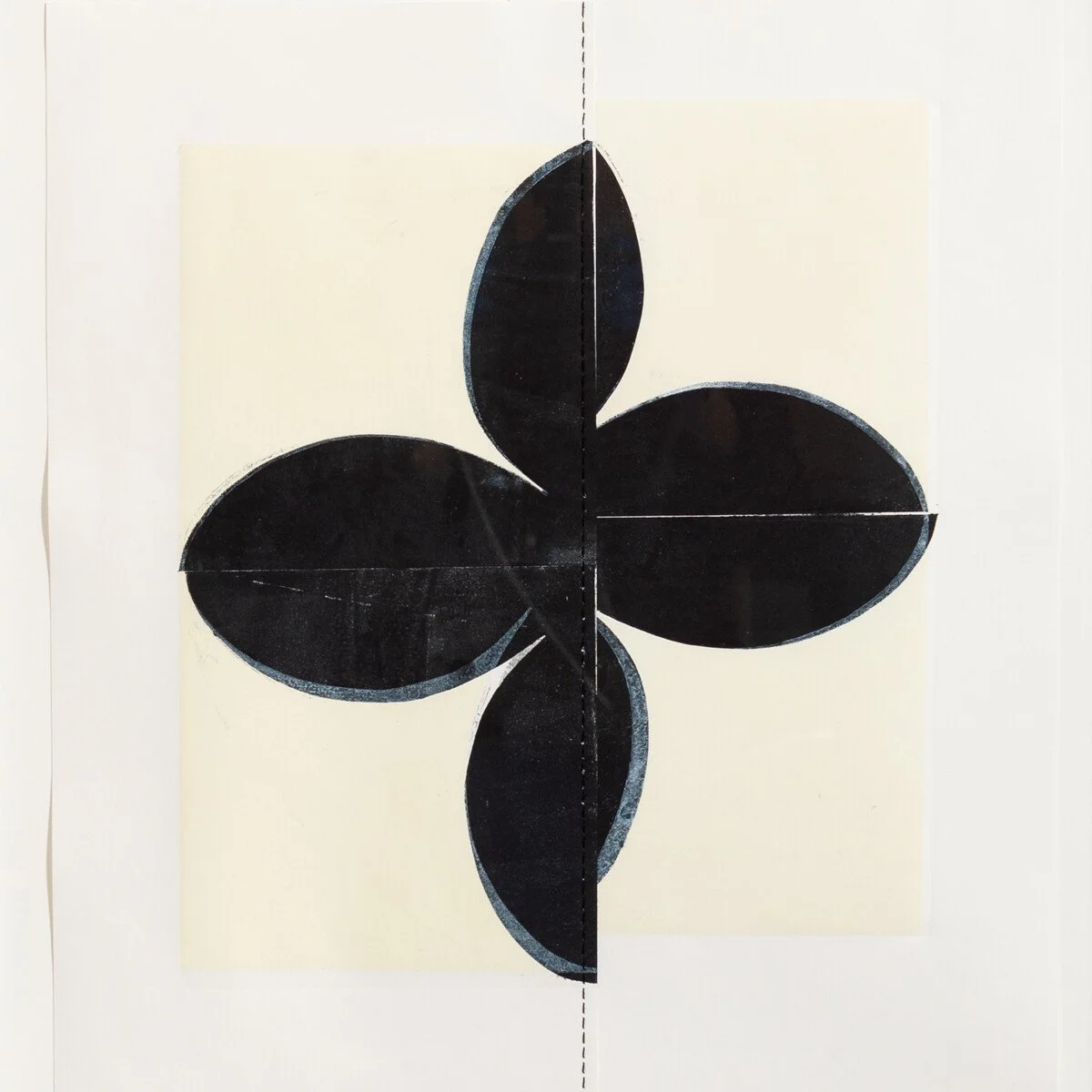 original monoprints in black and white ink on paper by Elise Whittemore for Soapbox Arts Gallery in Burlington, Vermont