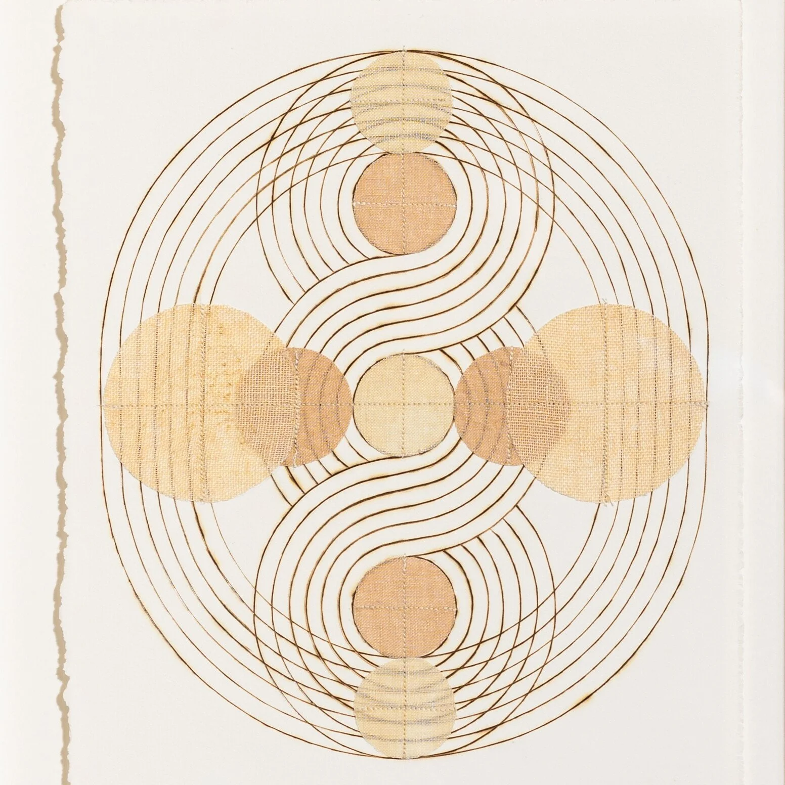 Contemporary, minimalist framed original artworks on paper with burned lines by Boston-based artist Katrine Hildebrandt-Hussey  @ Soapbox Arts Gallery