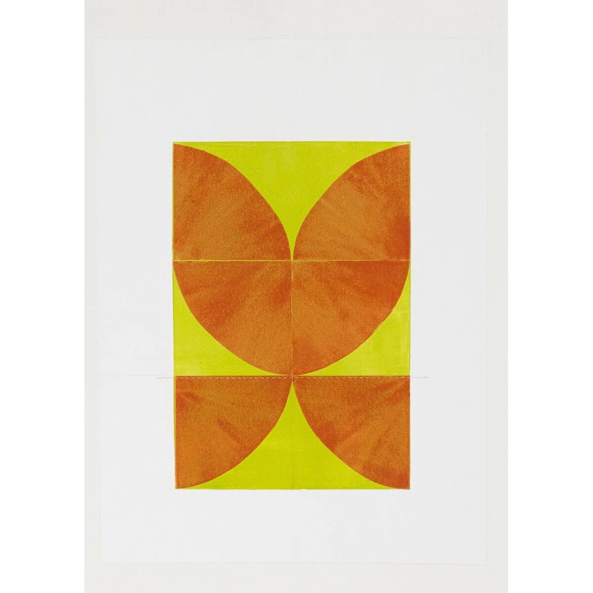 original geometric abstract monoprints with stitching on paper by Elise Whittemore for Soapbox Arts Gallery in Burlington, Vermont