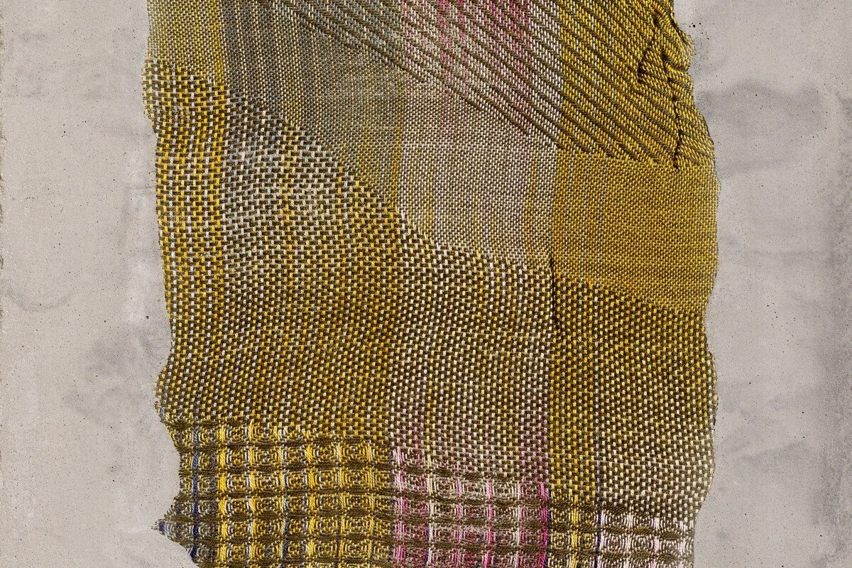 'Embrace in Marigold + Iron 2' Wall Sculpture by Crystal Gregory @ Soapbox Arts Gallery in VT