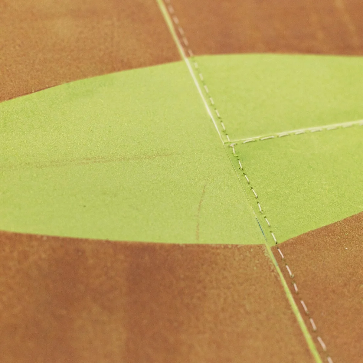 original geometric abstract monoprints with stitching on paper by Elise Whittemore for Soapbox Arts Gallery in Burlington, Vermont