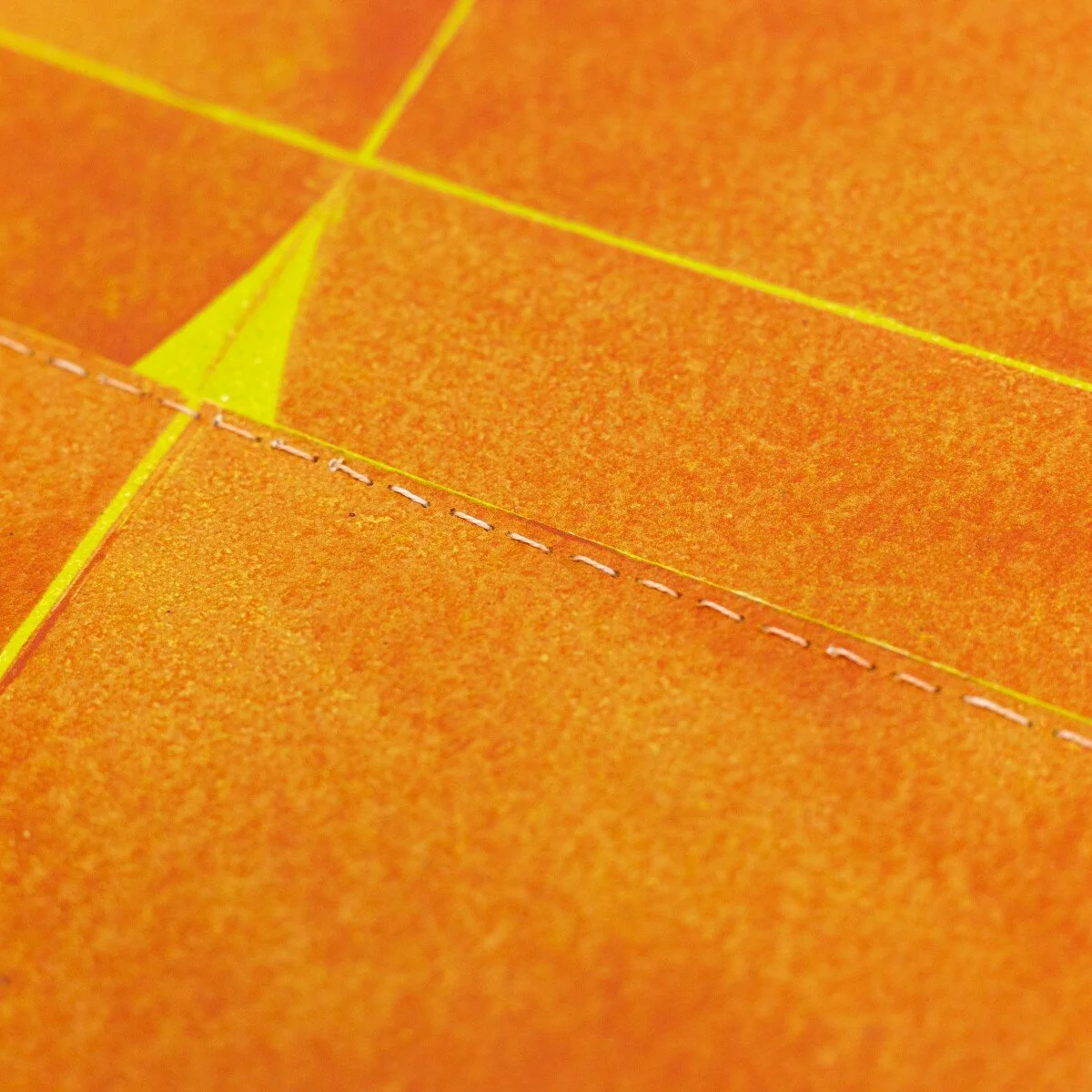 original geometric abstract monoprints with stitching on paper by Elise Whittemore for Soapbox Arts Gallery in Burlington, Vermont