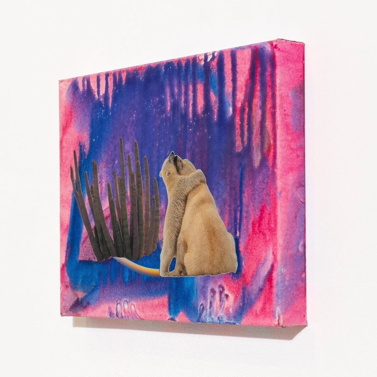Original mixed media collage by Burlington-based artist, Vanessa Compton, available at Soapbox Arts Gallery in Burlington, VT