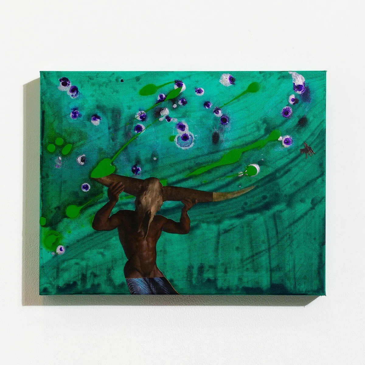 Original mixed media collage by Burlington-based artist, Vanessa Compton, available at Soapbox Arts Gallery in Burlington, VT